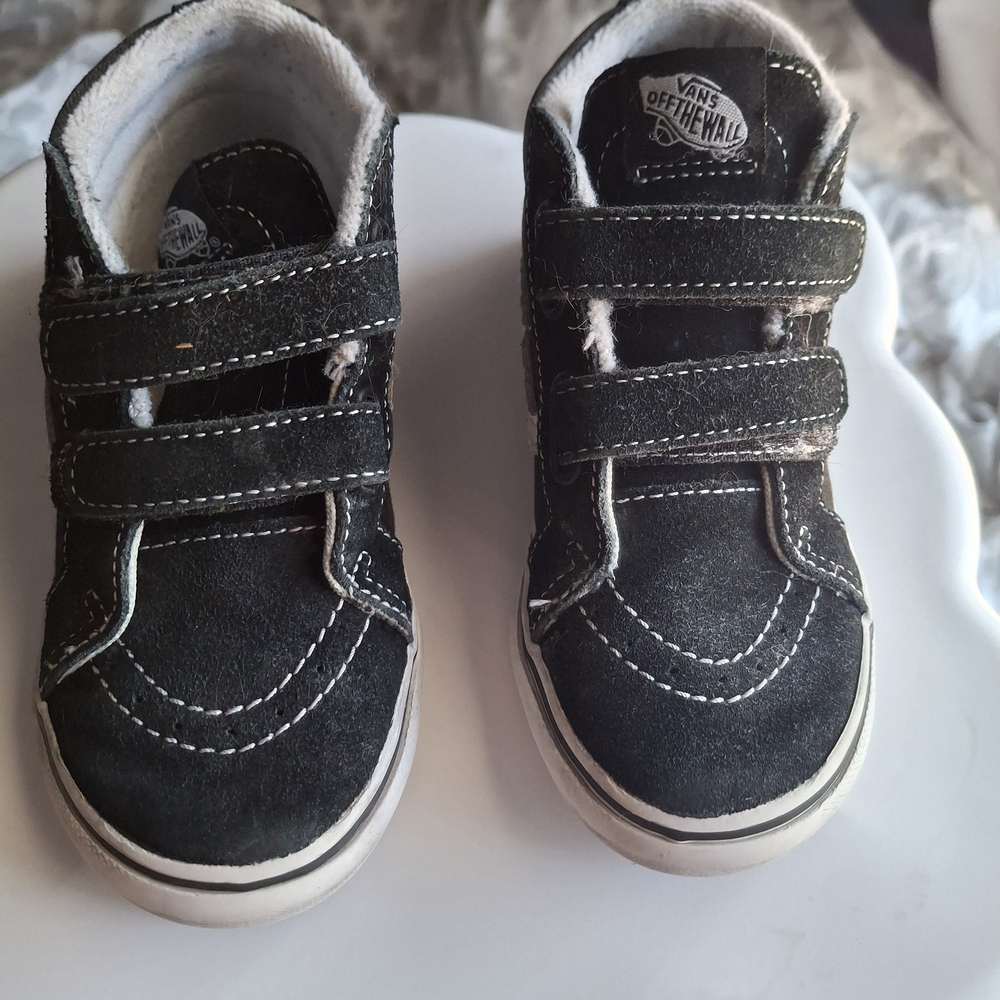 Vans Kids Black and White Sneakers